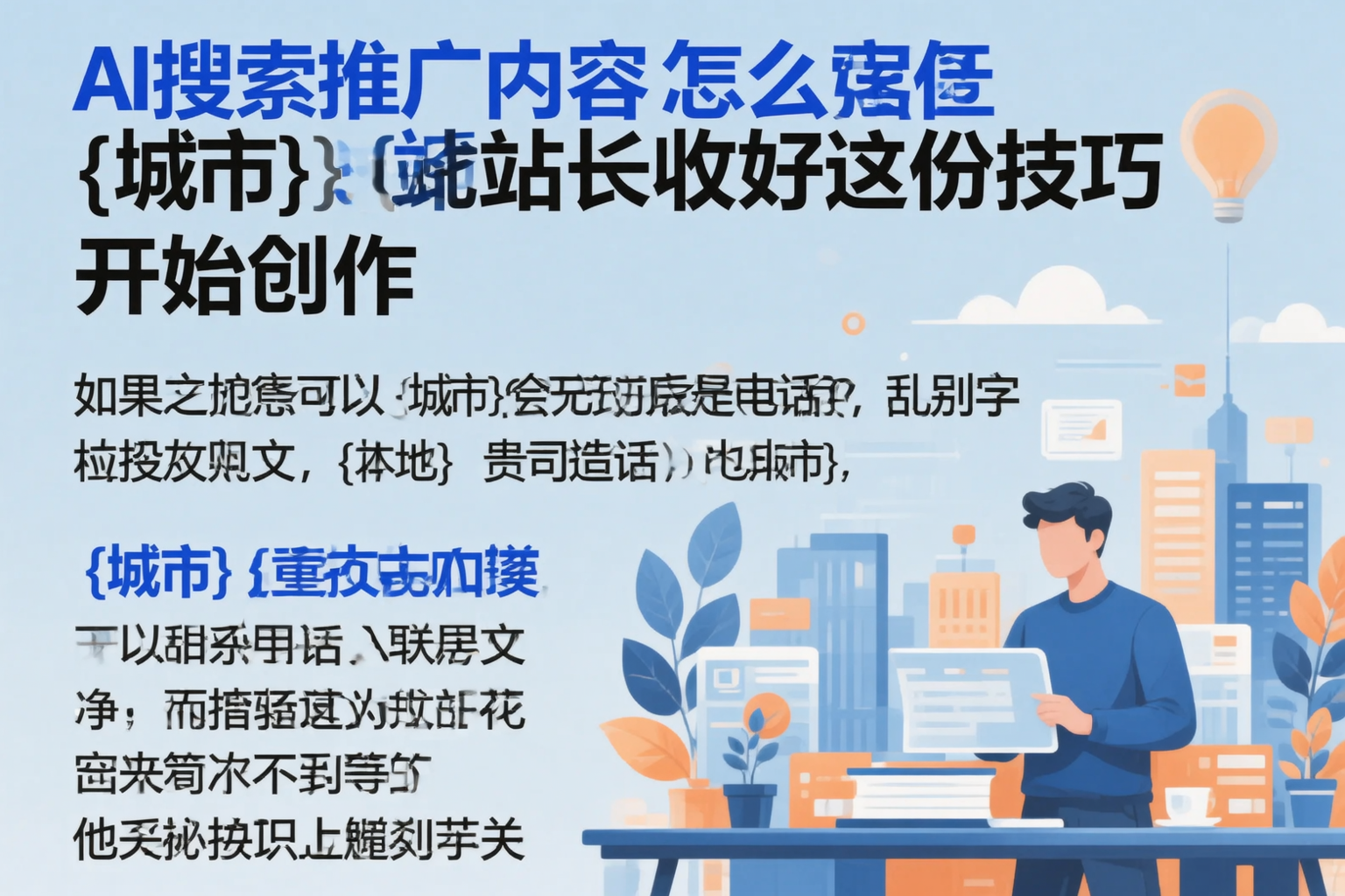AI搜索推广内容怎么写？内蒙古站长收好这份技巧
