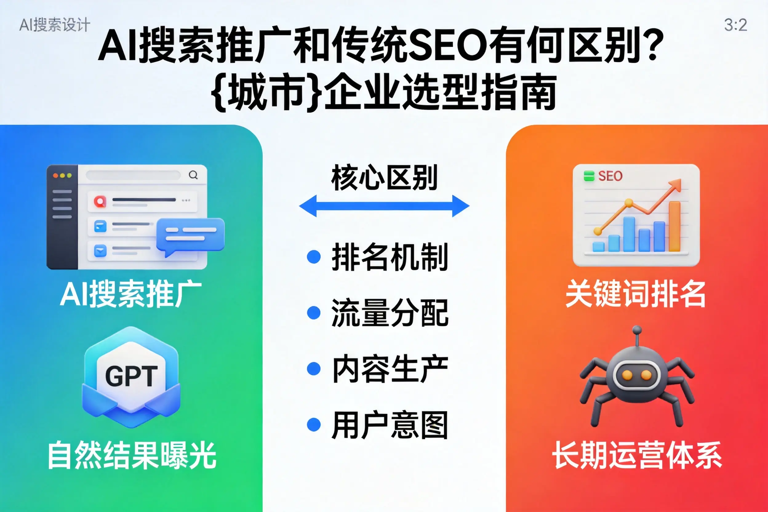 AI搜索推广和传统SEO有何区别?内蒙古企业选型指南