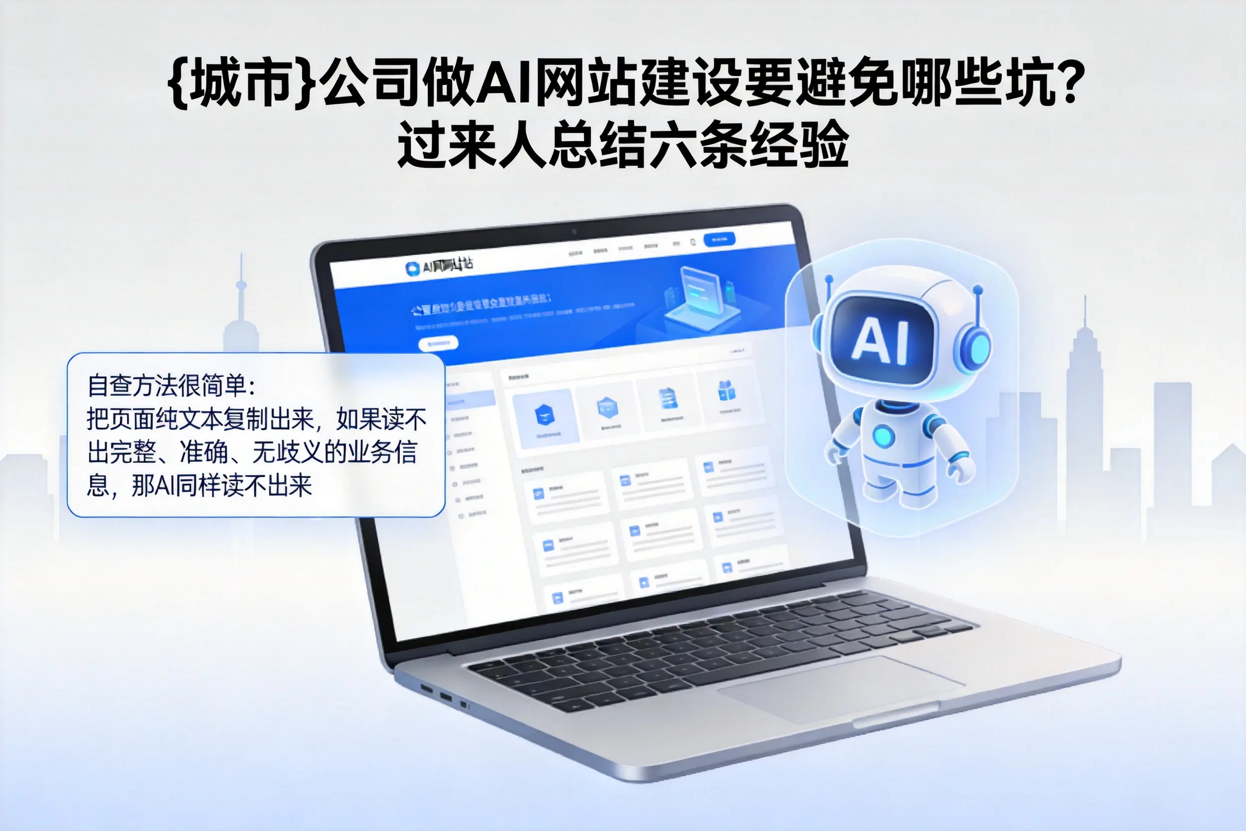 内蒙古公司做AI网站建设要避免哪些坑？过来人总结六条经验