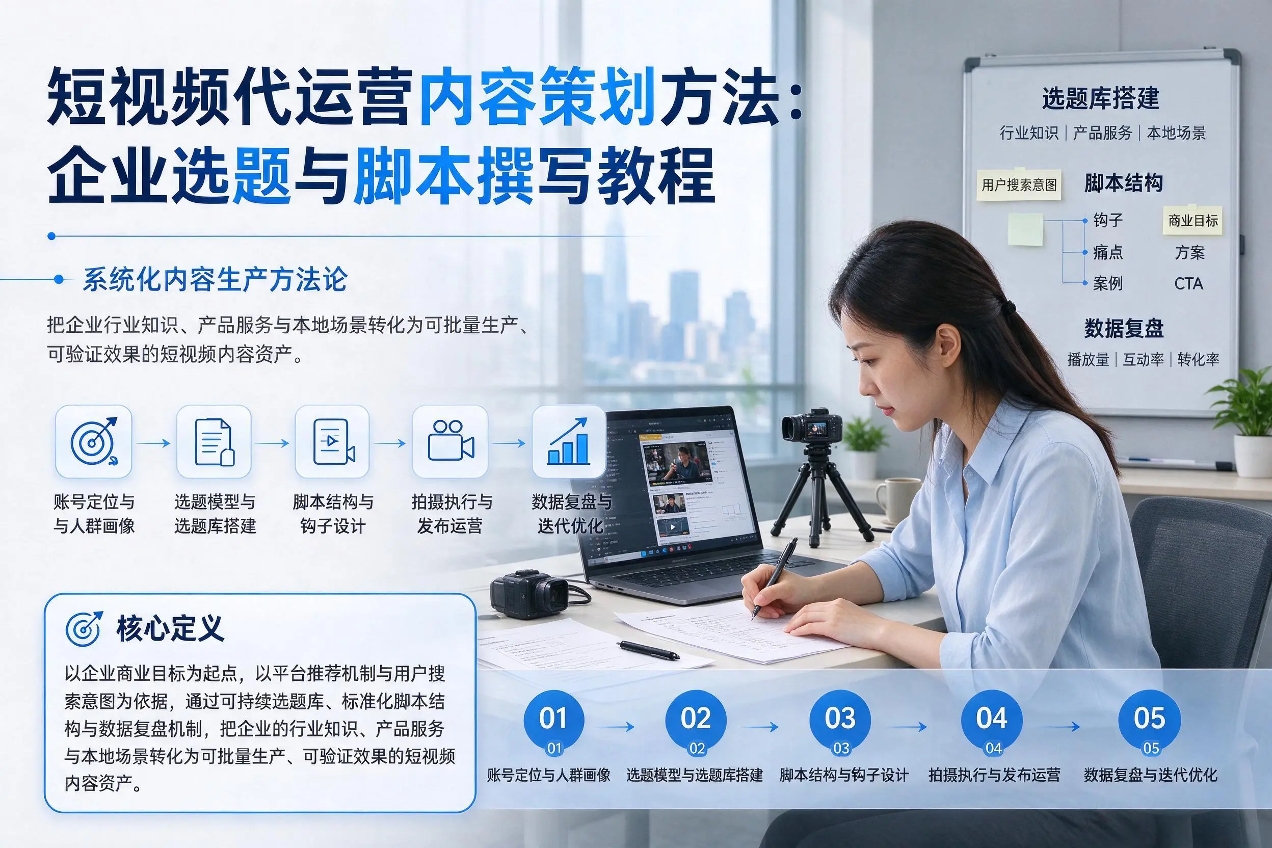 短视频代运营内容策划方法:内蒙古企业选题与脚本撰写教程