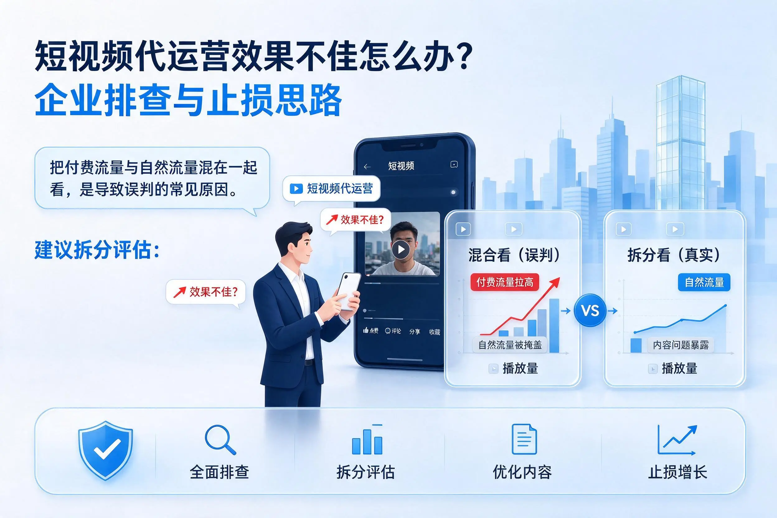 短视频代运营效果不佳怎么办？内蒙古企业排查与止损思路