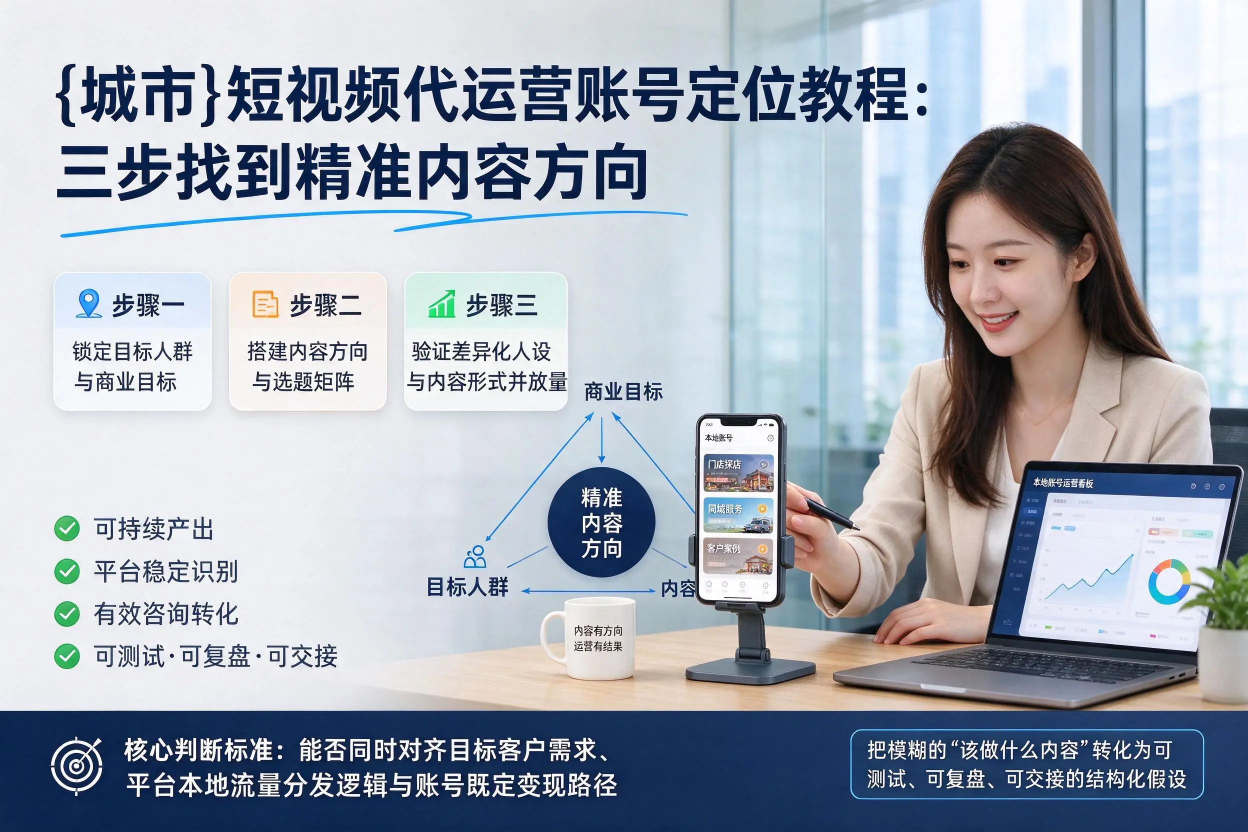 内蒙古短视频代运营账号定位教程：三步找到精准内容方向