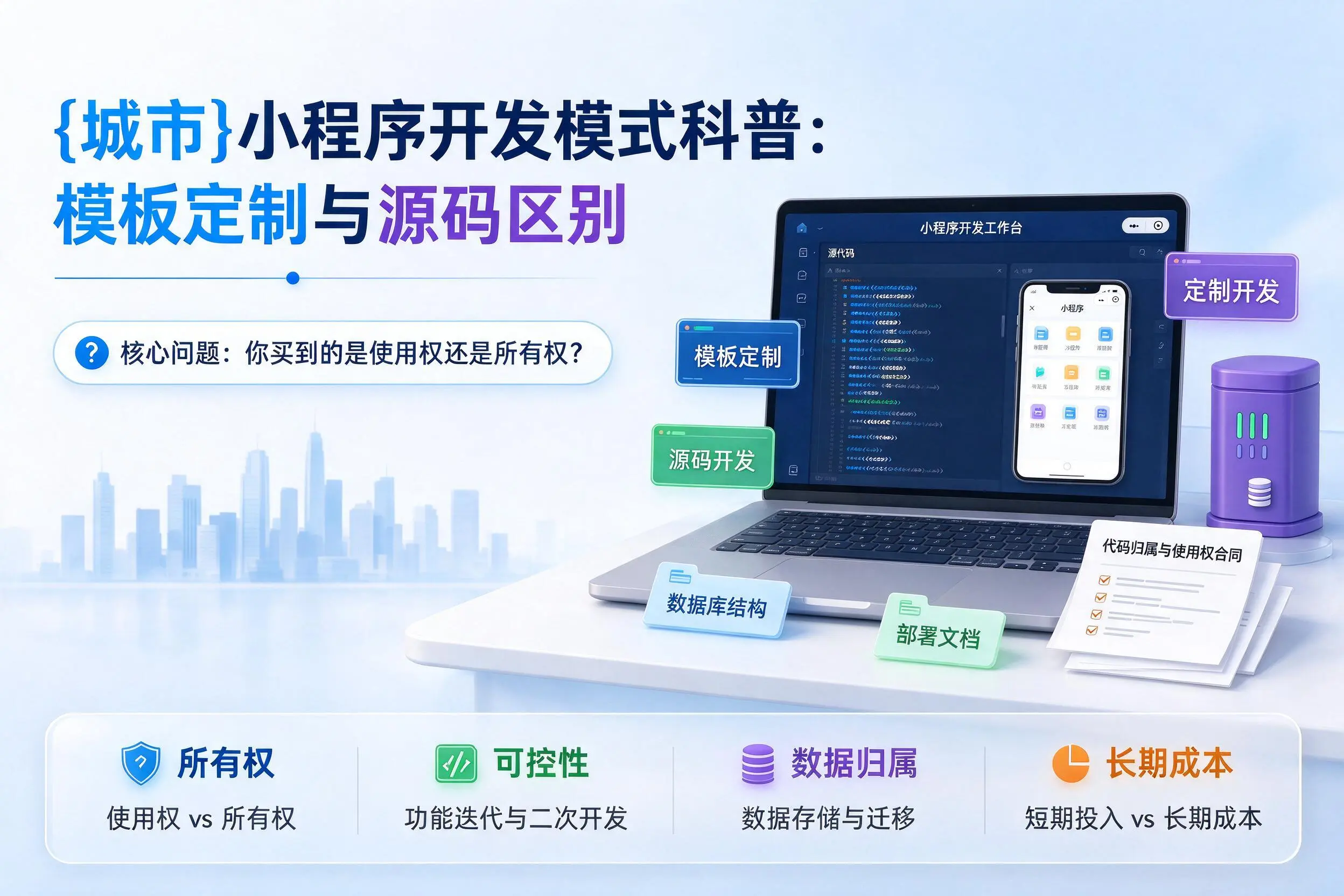 内蒙古小程序开发模式科普:模板定制与源码区别
