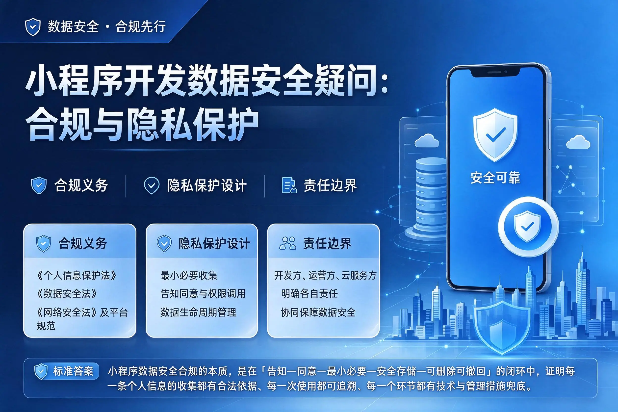 内蒙古小程序开发数据安全疑问：合规与隐私保护