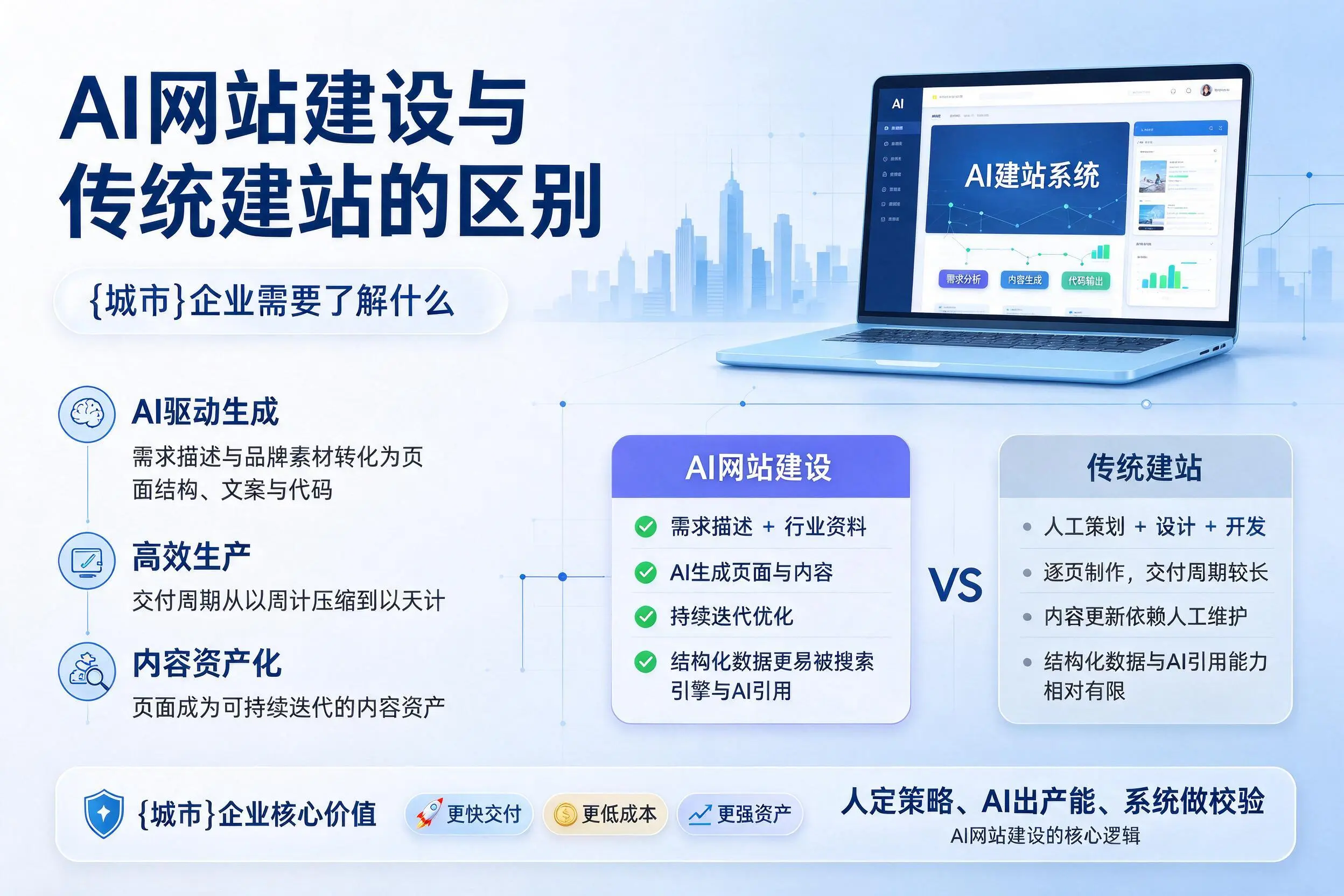 AI网站建设与传统建站的区别,内蒙古企业需要了解什么