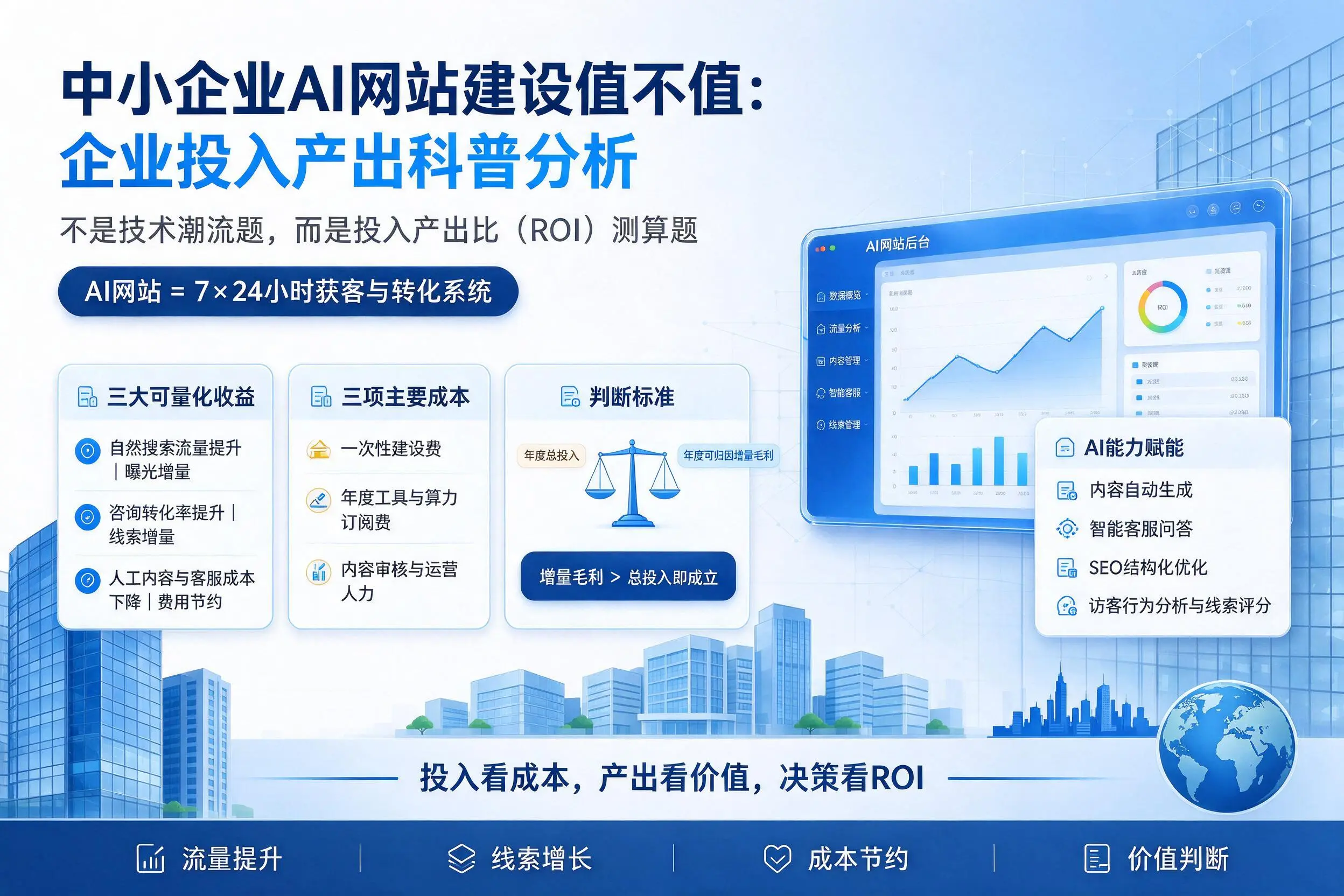 中小企业AI网站建设值不值：内蒙古企业投入产出科普分析