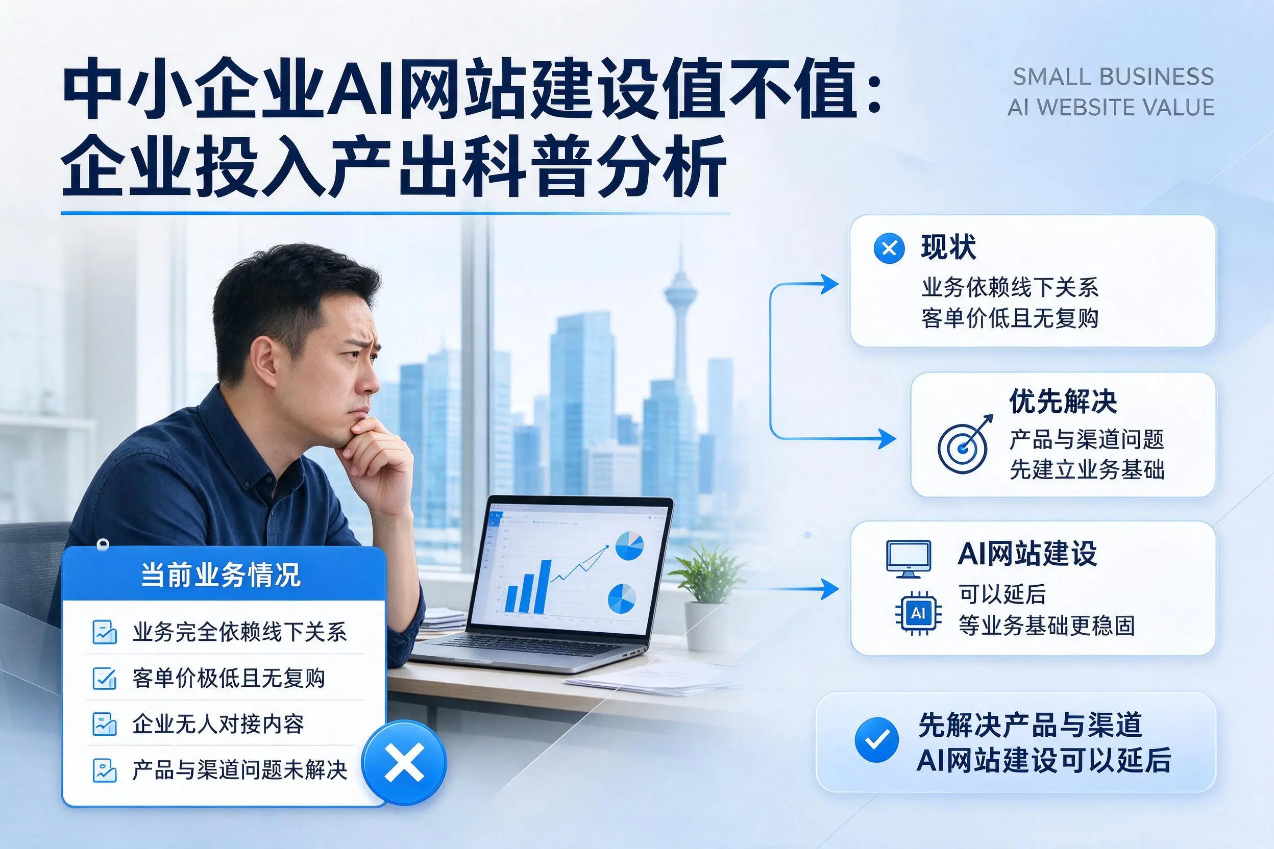 中小企业AI网站建设值不值：内蒙古企业投入产出科普分析