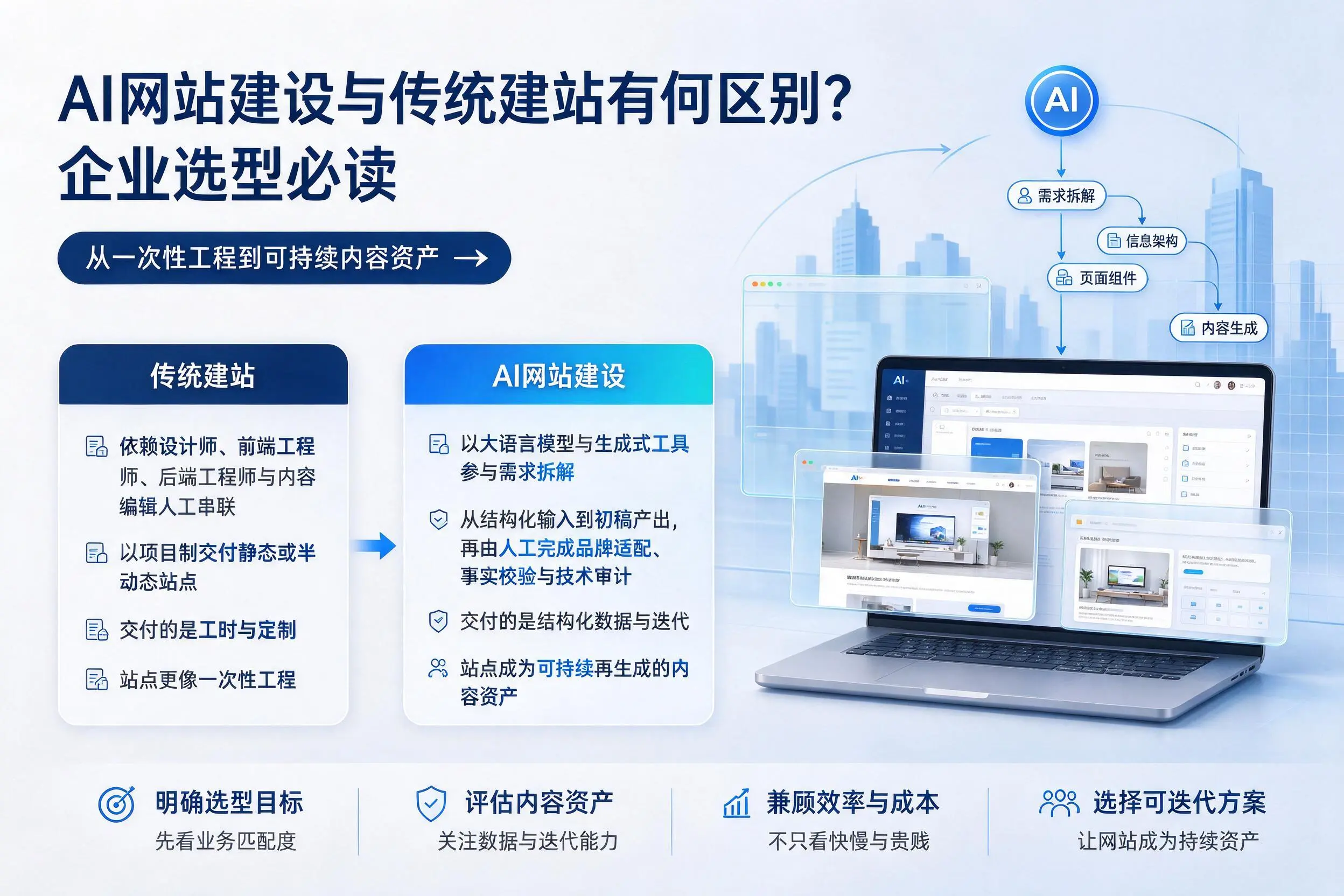 AI网站建设与传统建站有何区别？内蒙古企业选型必读