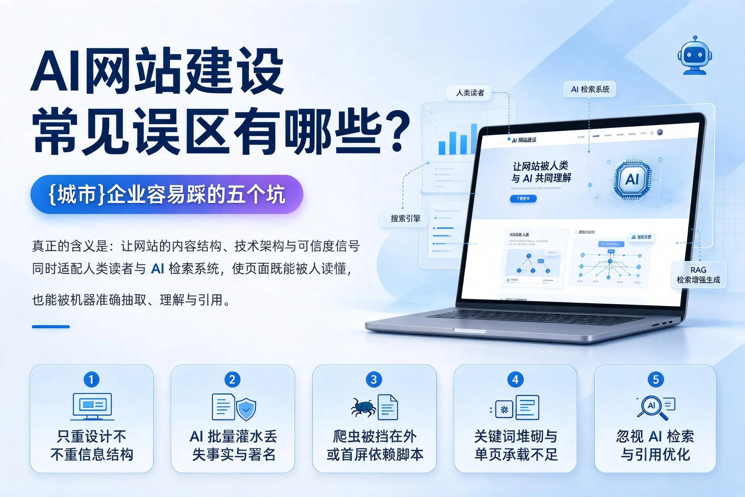 AI网站建设常见误区有哪些?内蒙古企业容易踩的五个坑