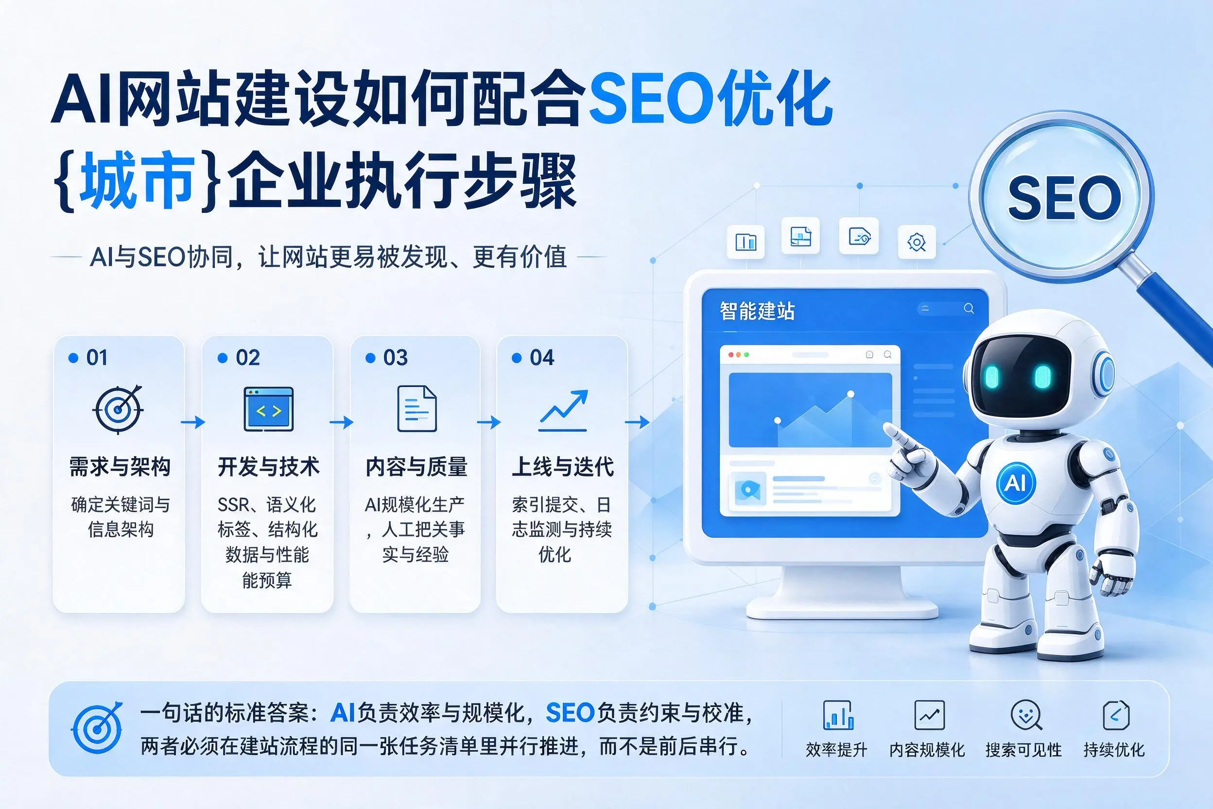 AI网站建设如何配合SEO优化,内蒙古企业执行步骤