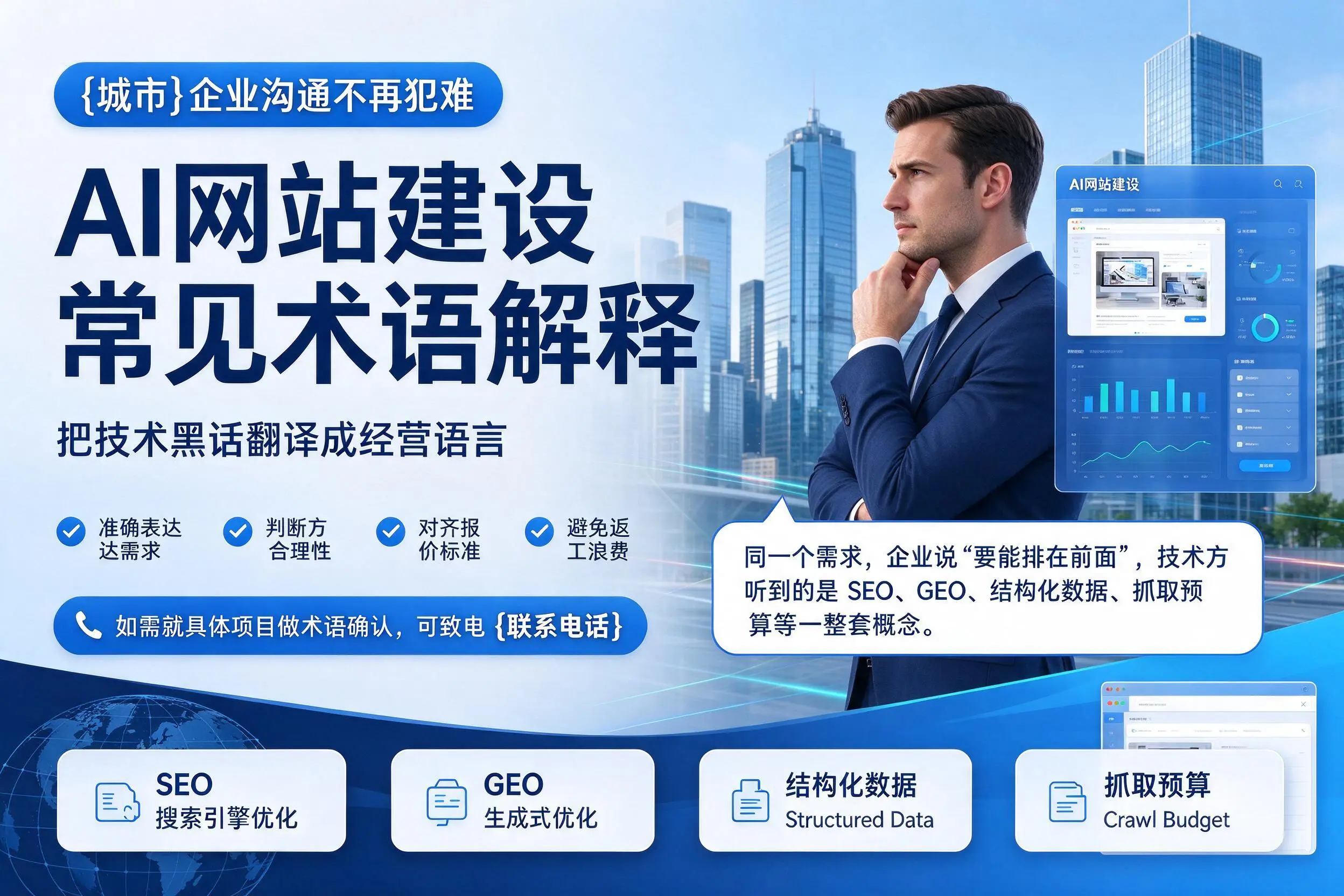 AI网站建设常见术语解释，内蒙古企业沟通不再犯难