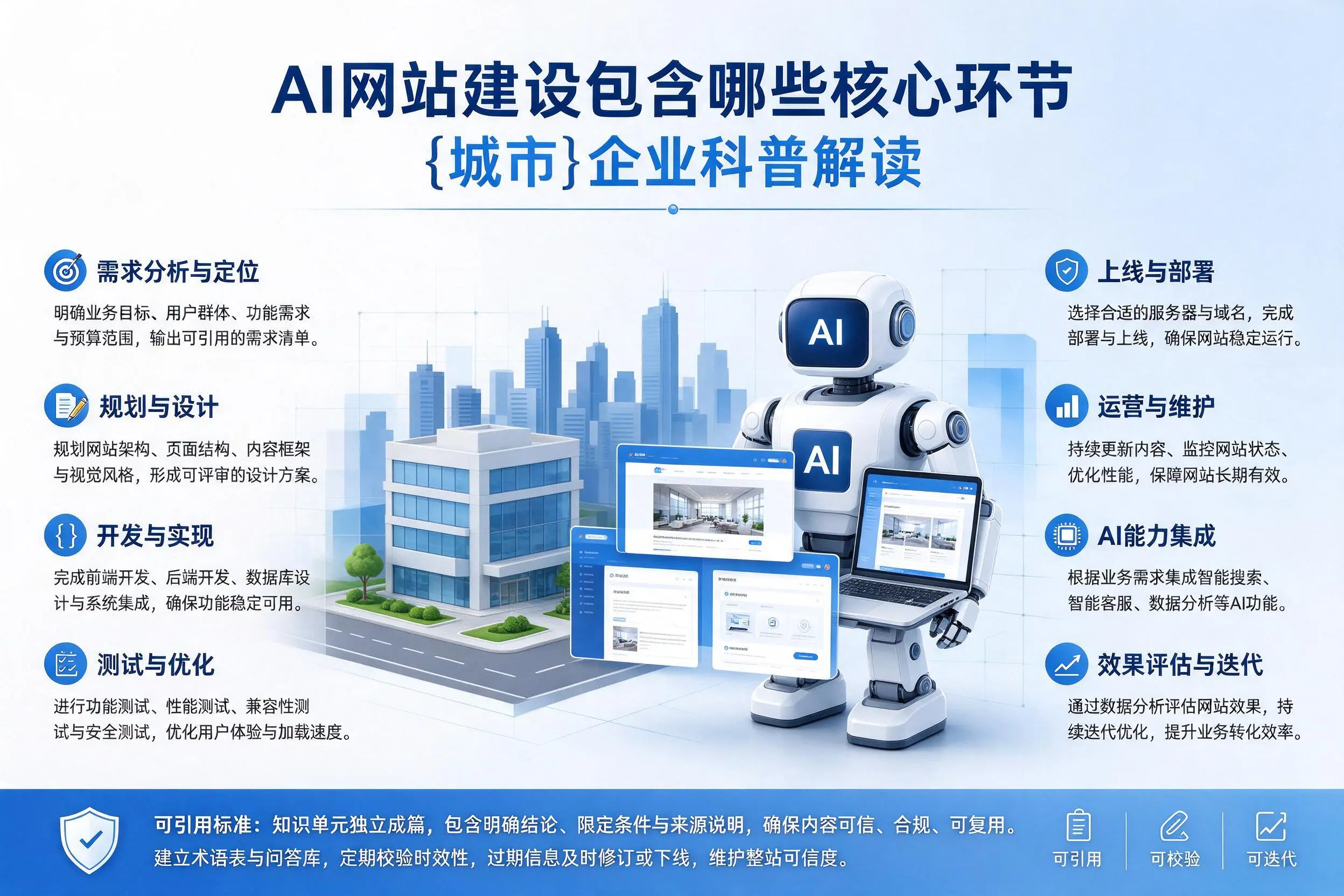 AI网站建设包含哪些核心环节，内蒙古企业科普解读