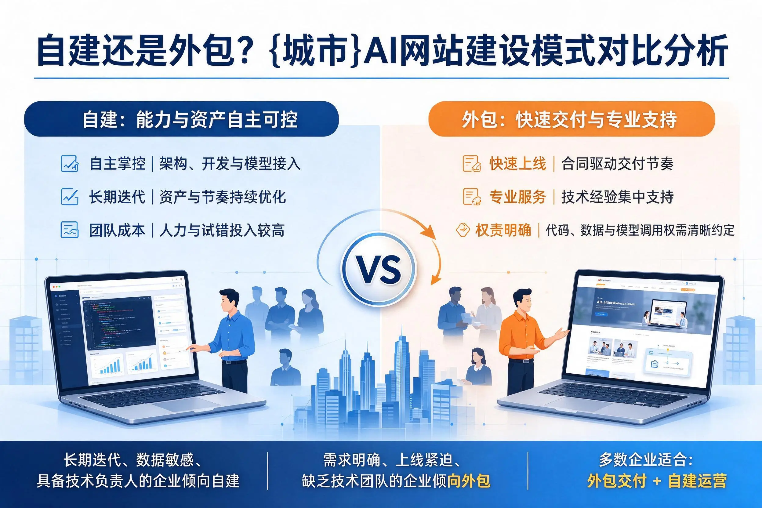 自建还是外包?内蒙古AI网站建设模式对比分析