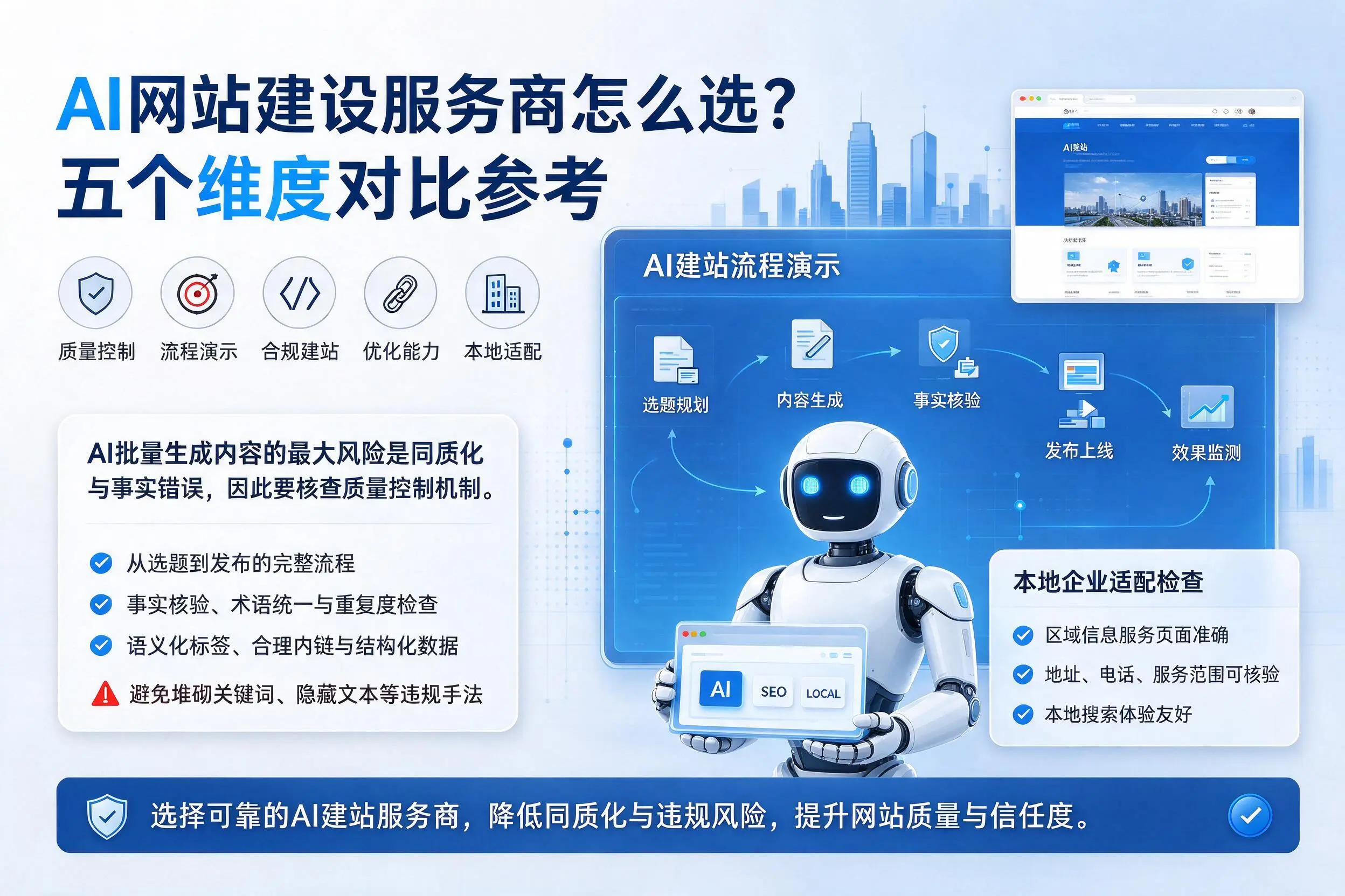 内蒙古AI网站建设服务商怎么选？五个维度对比参考