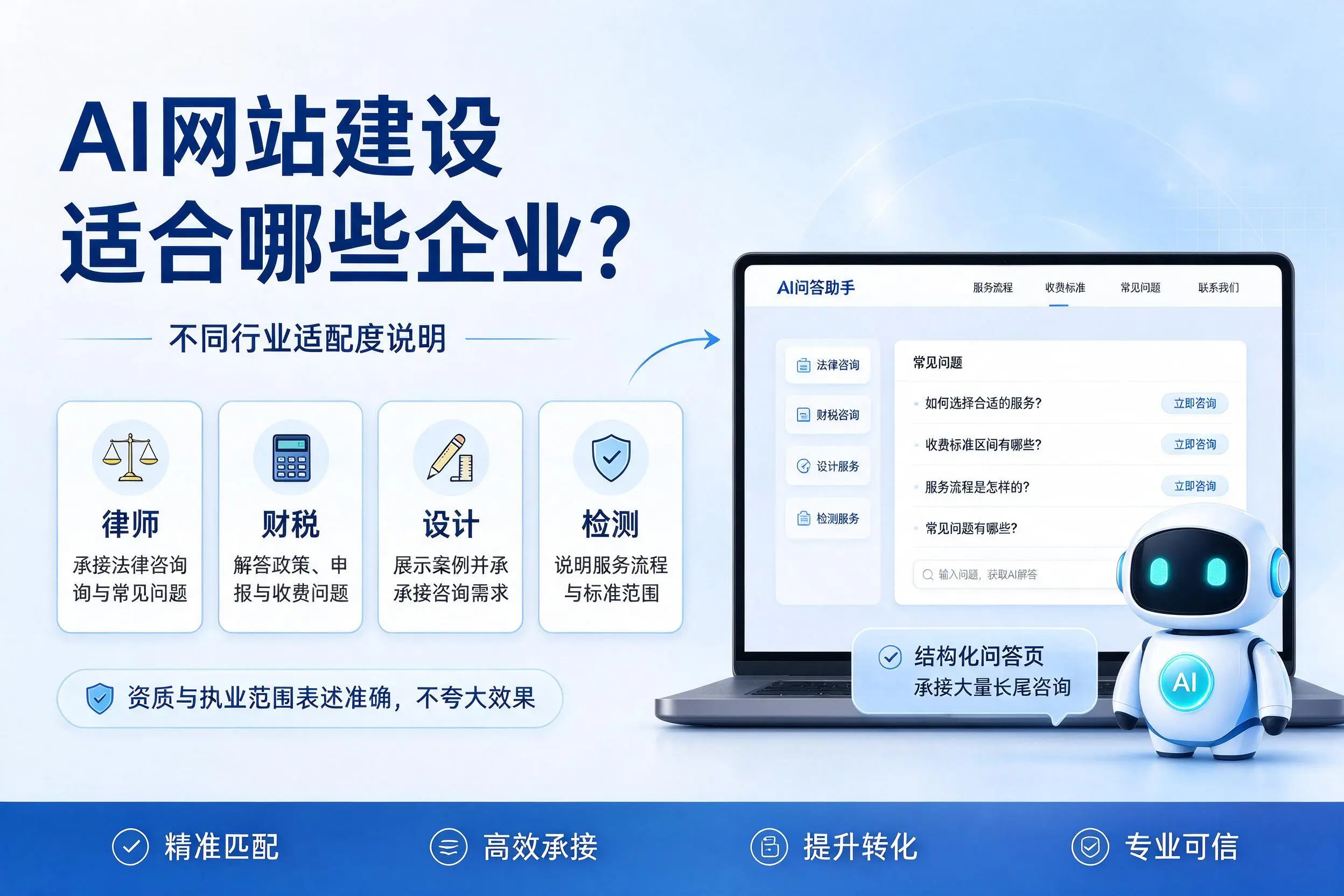 AI网站建设适合哪些企业？内蒙古不同行业适配度说明