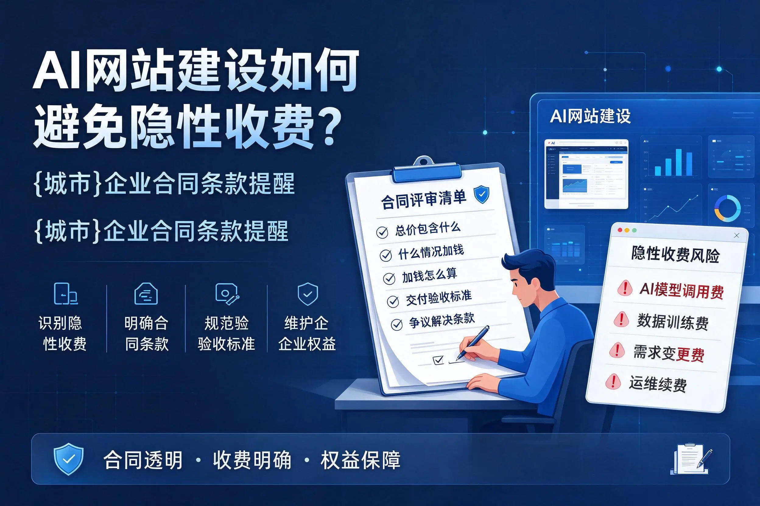 AI网站建设如何避免隐性收费？内蒙古企业合同条款提醒
