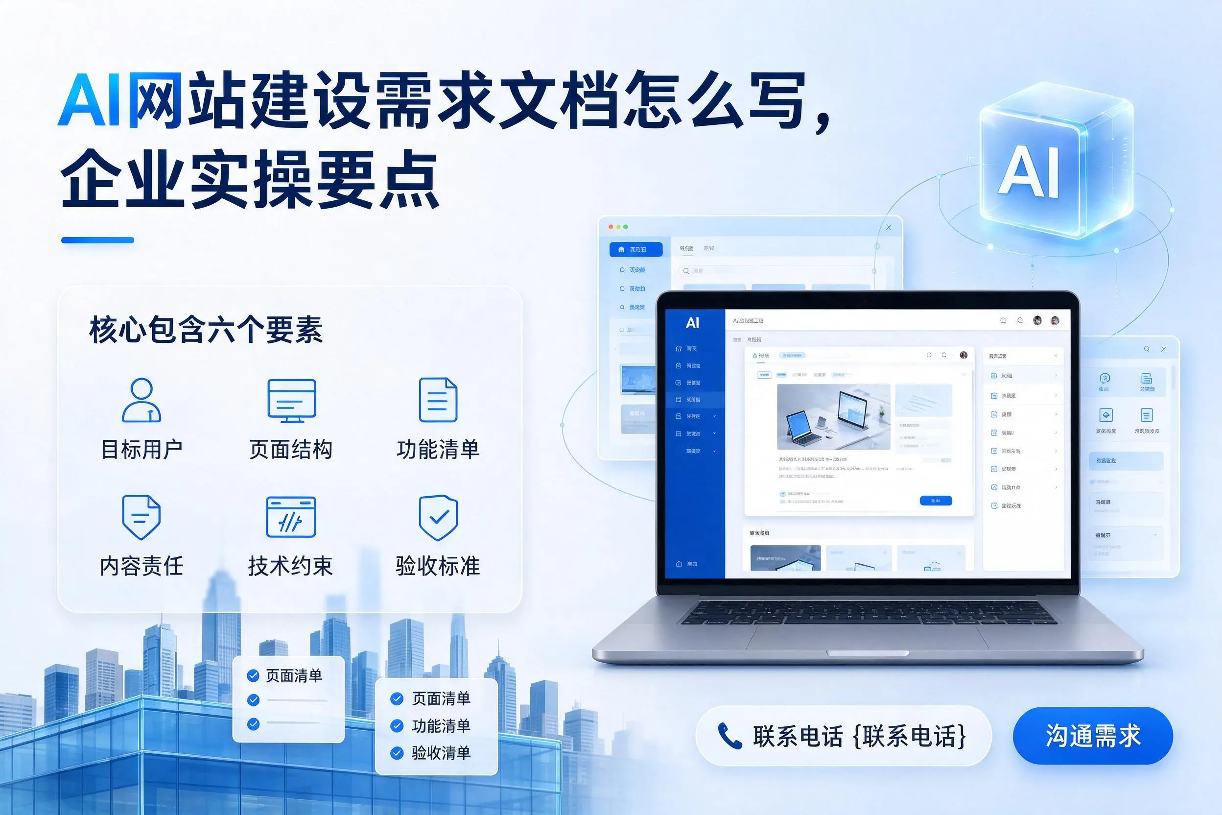 AI网站建设需求文档怎么写，内蒙古企业实操要点